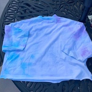 Crop top hand dyed blue size M